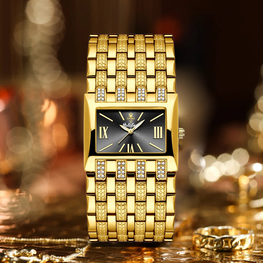 Yalalusi Quartz Crystal Band Watch - Dark Treasure