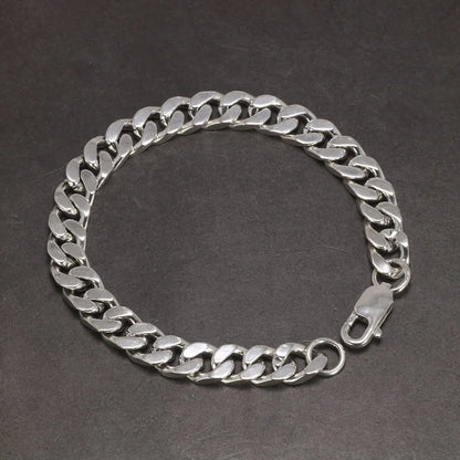 18cm Sterling Silver Cuban Bracelets