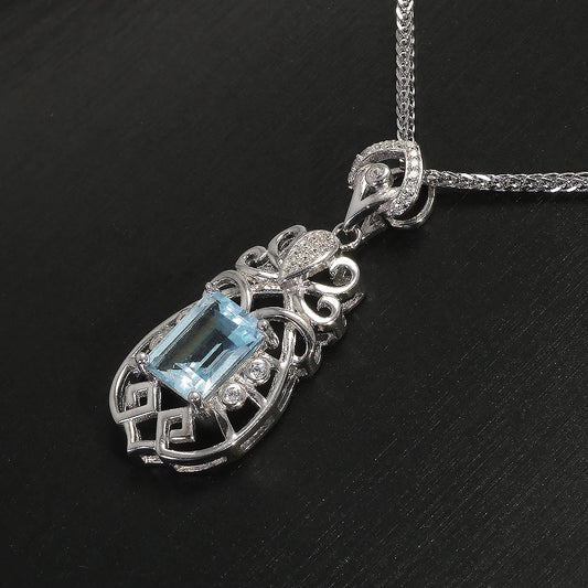 Sky Blue Topaz Pendant