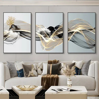 Waves - 3 Piece Abstract Landscape Wall Art