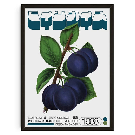 Grapes - Vintage Retro Abstract Print Poster