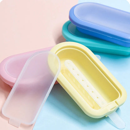 Silicone Ice Cream Mould with Lid Tray