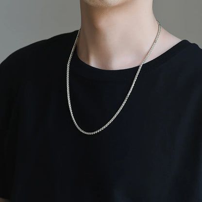 65cm Sterling Silver 3mm Braided Chain