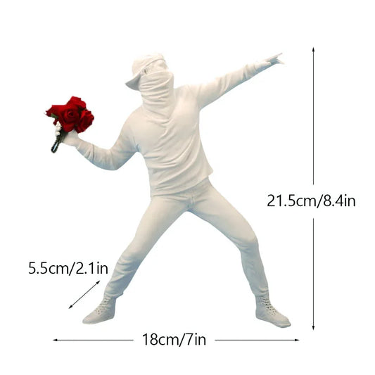 Rose Thrower - Banksy Sculpture
