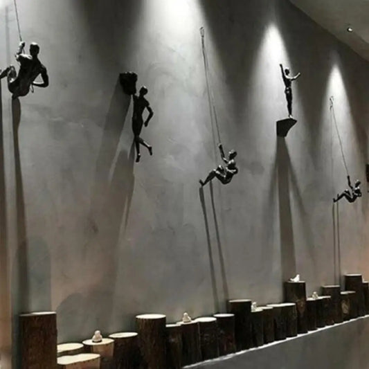 Rock Climber Wall Sculptures