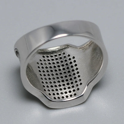 Black Zircon Embedded Ring
