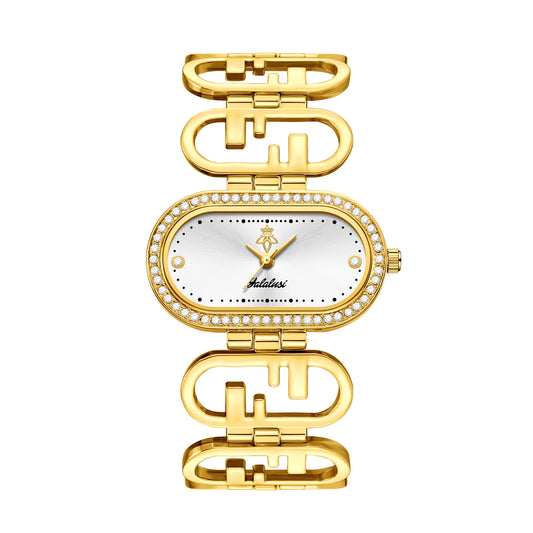 Yalalusi Oval Link Watch - White