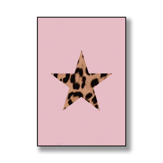 Pink Star Canvas Print