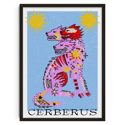 Cerberus - Vintage Retro Abstract Print Poster