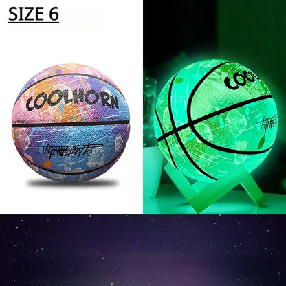 Purple to Green - Size 6 - Fluorescent Indoor & Outdoor Basketball