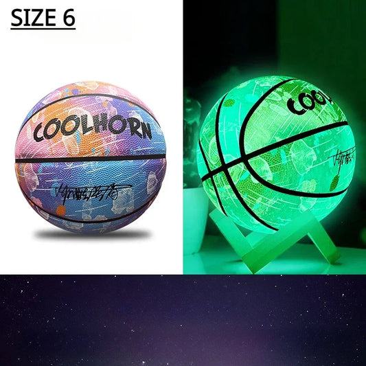 Purple to Green - Size 6 - Fluorescent Indoor & Outdoor Basketball