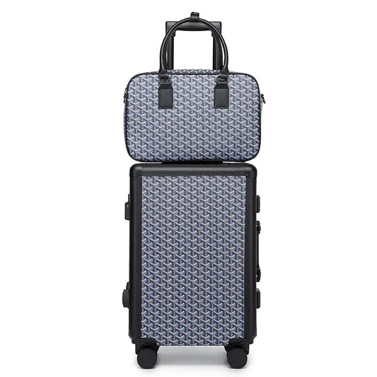 Blue Aluminium Luggage Set