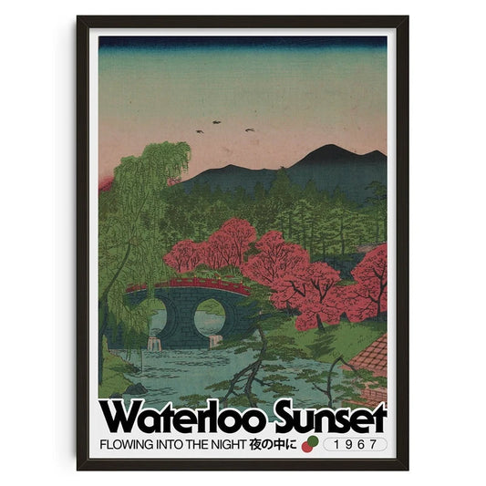 Waterloo sunset - Vintage Retro Abstract Print Poster