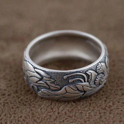 Silver Lotus Ring
