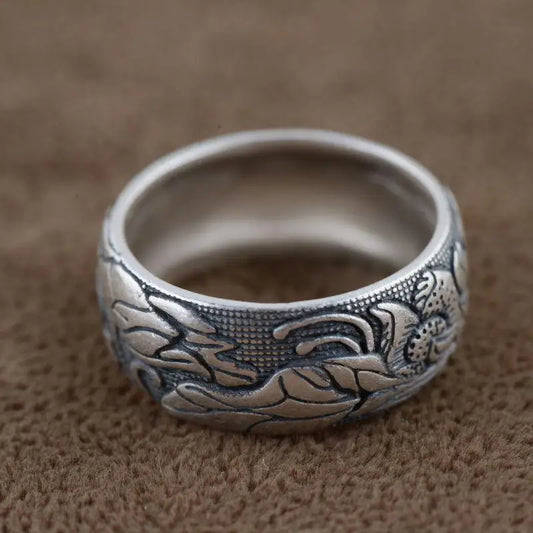 Silver Lotus Ring
