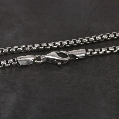 22inch Sterling Silver Thickened Round Box Chain