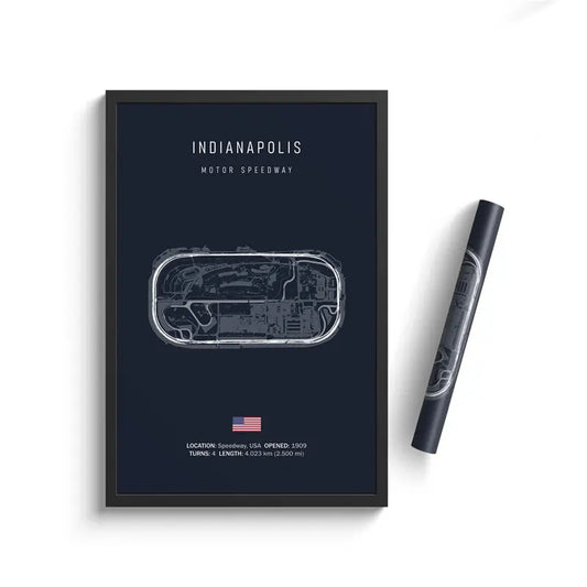 Indianapolis Motor Speedway - 4 turns - F1 Race Track Print