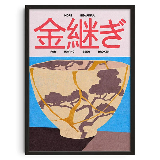 Golden - Vintage Retro Abstract Print Poster