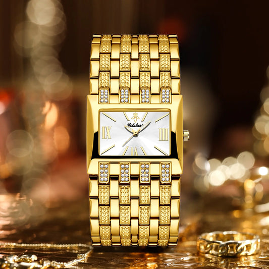 Yalalusi Quartz Crystal Band Watch - Pearl