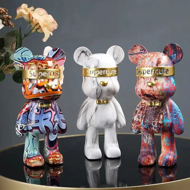 "Super Cute" Graffiti Bear Sculpture