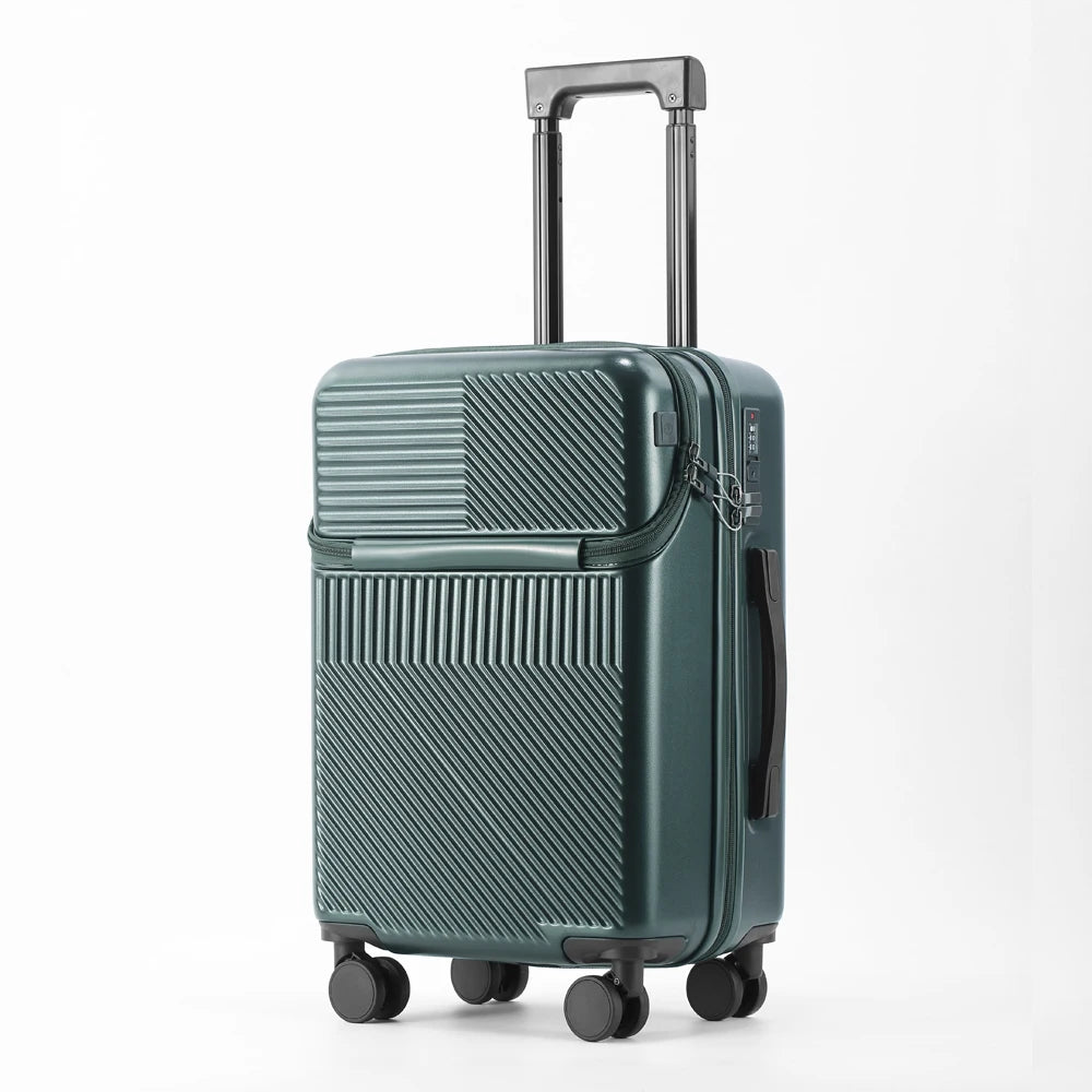 Green Lightweight & Compact Stylish Suitcase