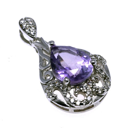 Amethyst Water Drop Pendant