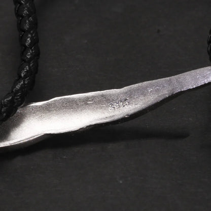 Silver Wax Feather Rope Bracelet