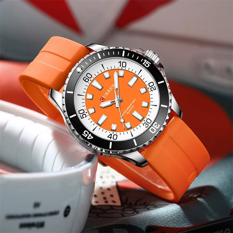 Silicone Quartz Sports Watch