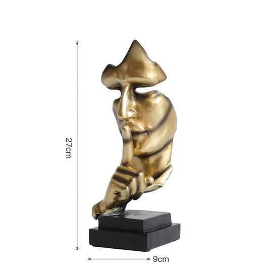Gold Silence - The Half Faced Sculpture