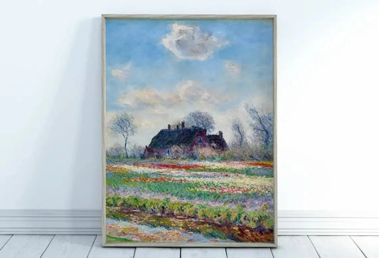 Tulip fields - Claude Monet Abstract Art Print
