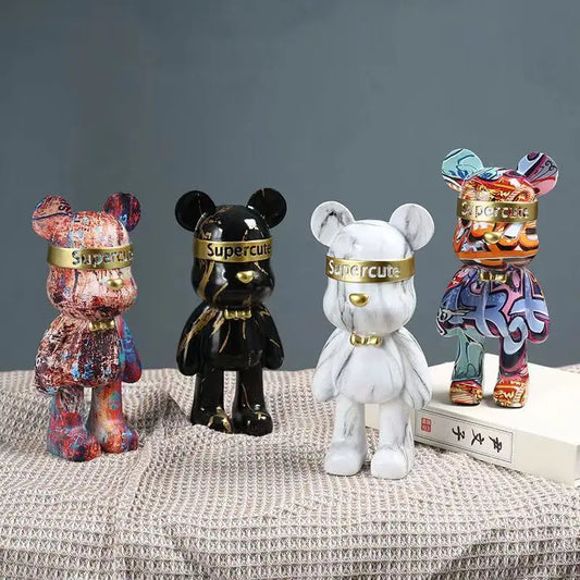 "Super Cute" Graffiti Bear Sculpture