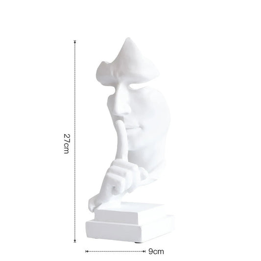 White Silence - The Half Faced Sculpture