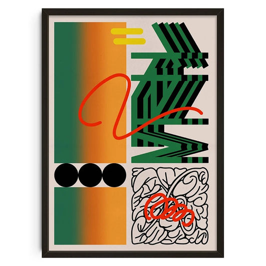 Retro - Vintage Retro Abstract Print Poster