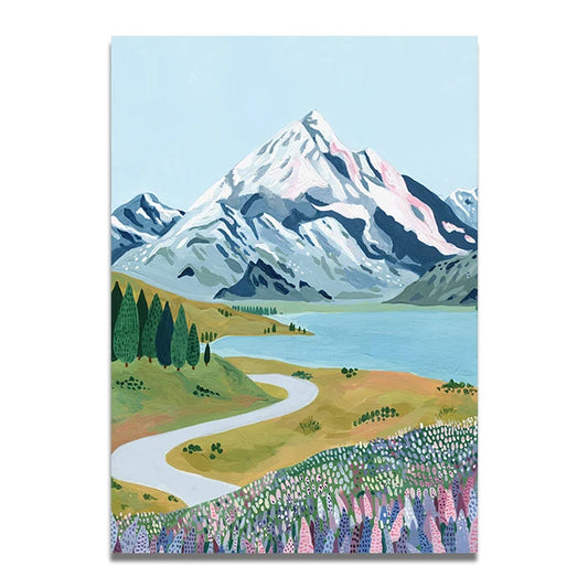 Winding mountain road - Travel Art Print Poster
