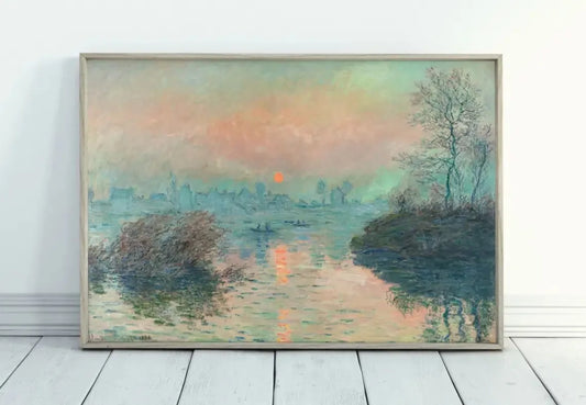 Sunset on the Seine at Lavacourt - Claude Monet Abstract Art Print