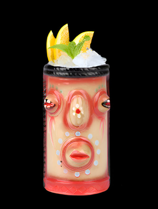 Pink Fish Hawaii Ceramic Tiki Cup