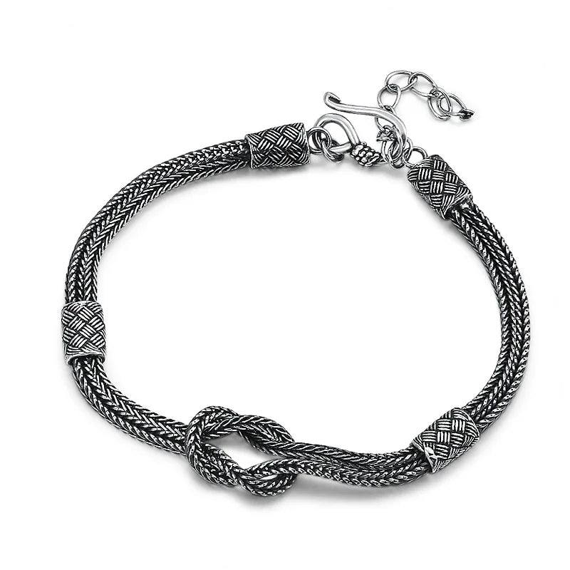 Silver Braided Knot Bracelets