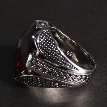 Red Zircon Turkish Ring
