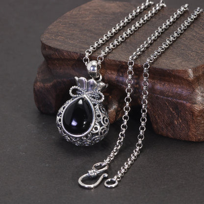 Agate Money Bag Necklace