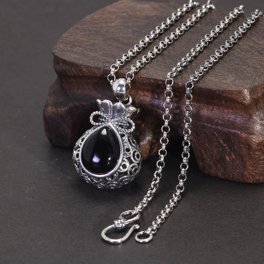 Agate Money Bag Necklace
