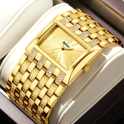 Yalalusi Quartz Crystal Band Watch - Gold