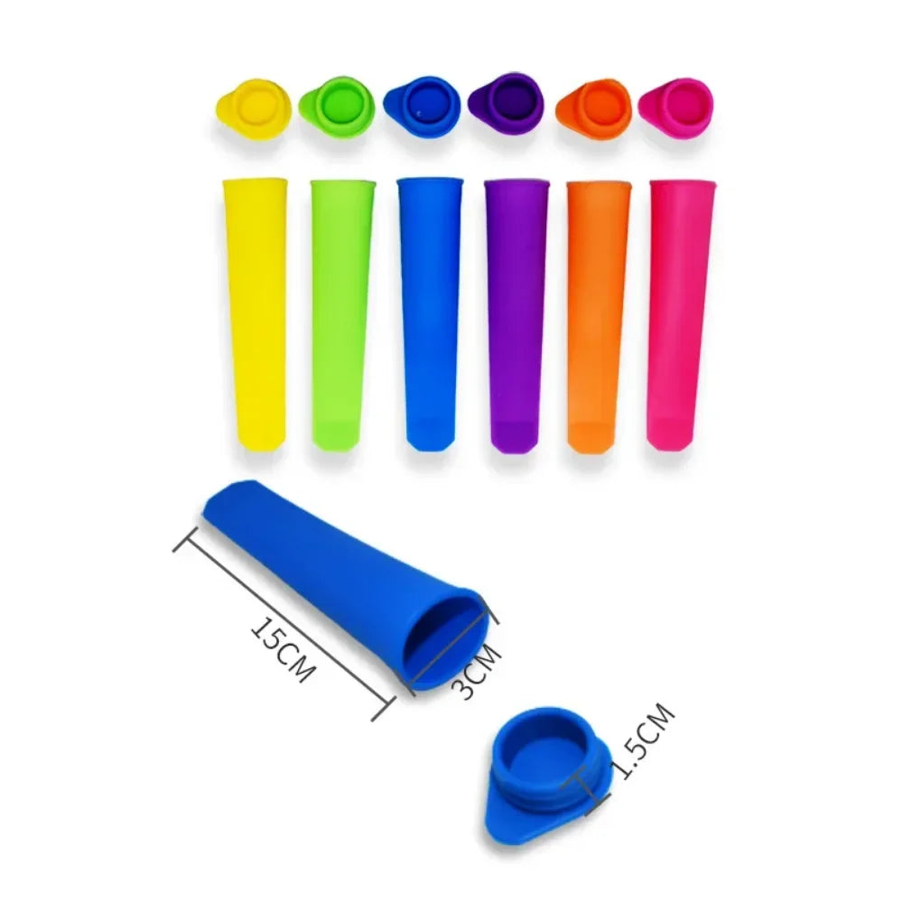 Set of 6 - Silicone Popsicle Moulds