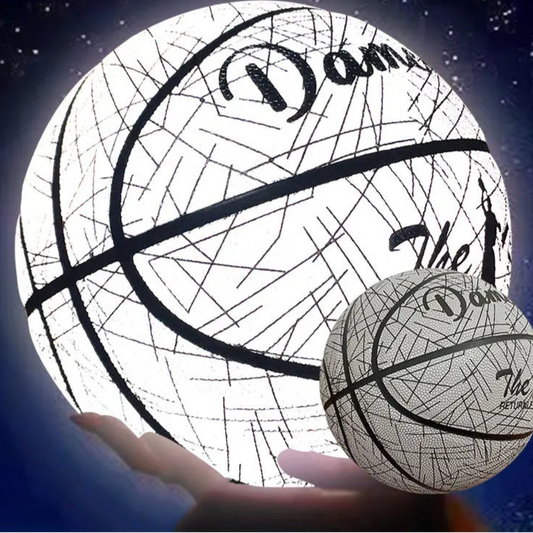 White reflective, shiny basketball 